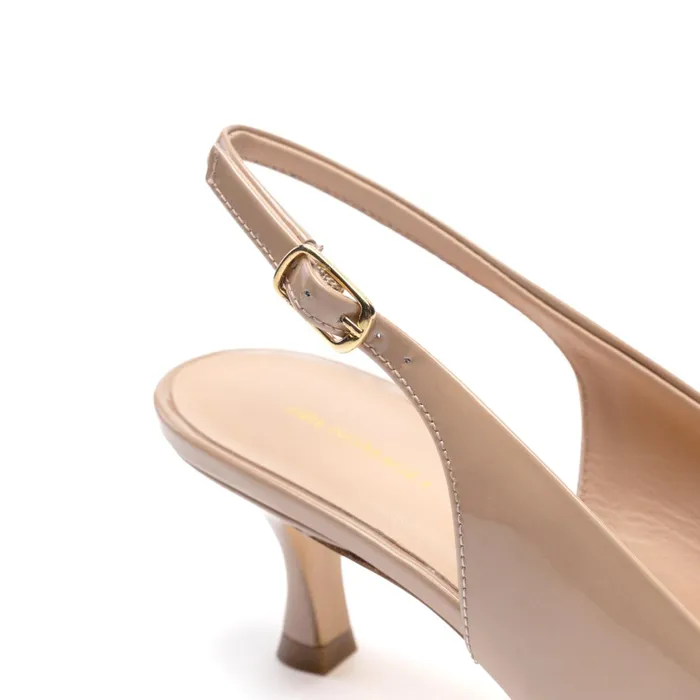 Bruno Magli Palerma Slingback Pump Biscuit Patent Women Evening