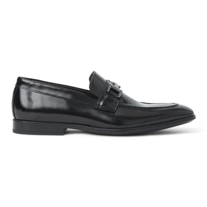 Bruno Magli Saffo Slip On Black Bit Loafer Black Leather Men Loafers and Slipons