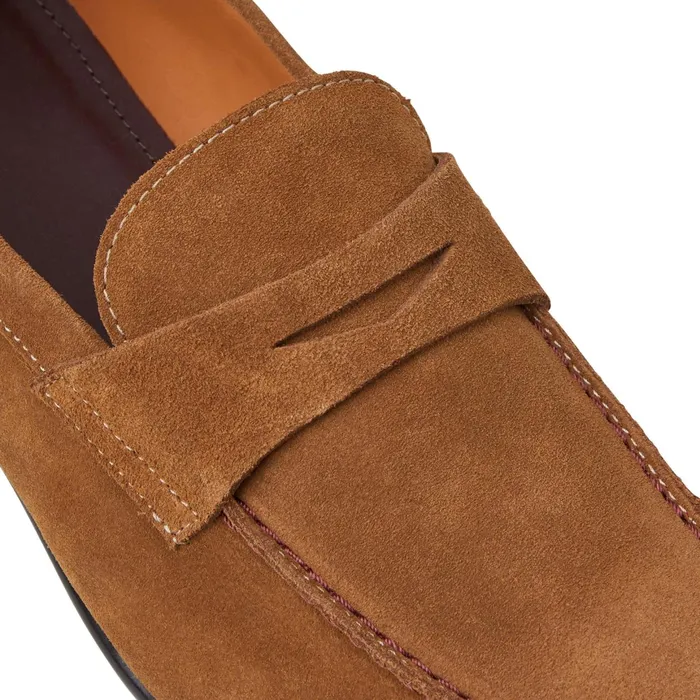 Bruno Magli Silas Suede Loafer 8211 Cognac Men Dress Shoes