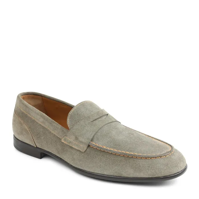 Bruno Magli Silas Suede Loafer 8211 Taupe Men Loafers and Slipons