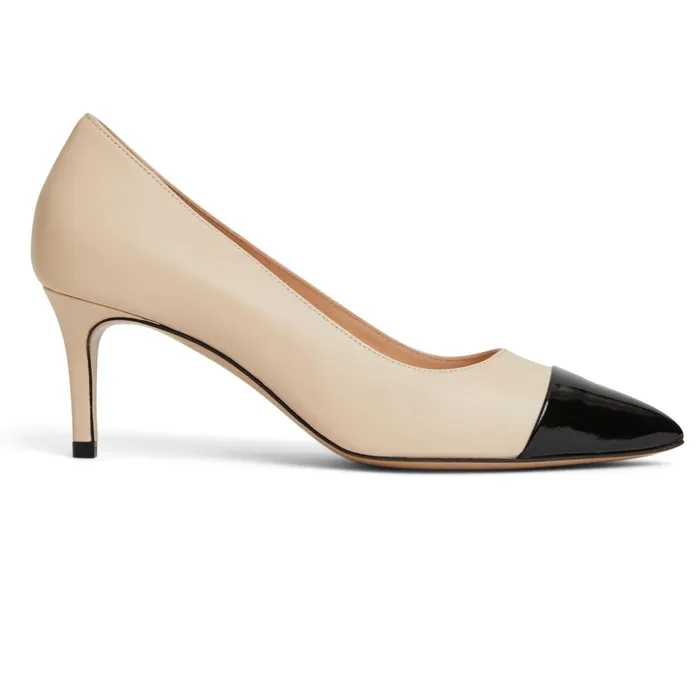 Bruno Magli TARA Pump CREAMBLACK PATENT Women Heels