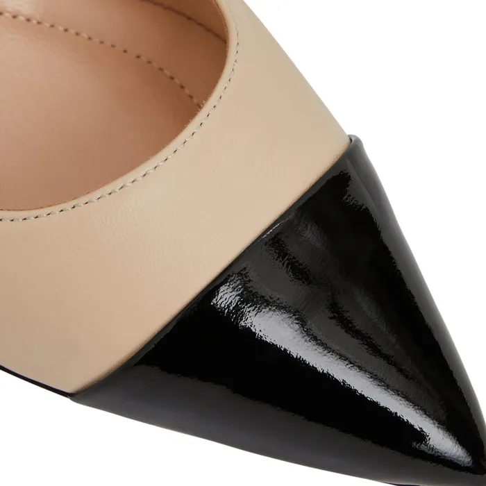 Bruno Magli TARA Pump CREAMBLACK PATENT Women Heels
