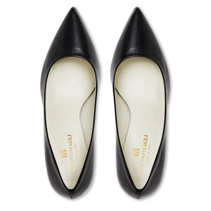 Bruno Magli Telma Leather PointedToe Pump 8211 Black Women Evening