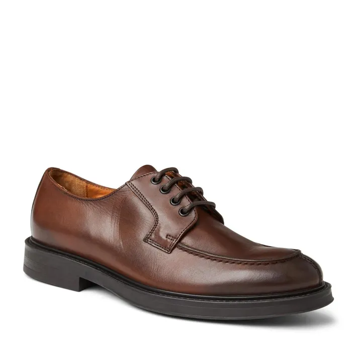 Bruno Magli Tyler Split Toe Leather DerbyCognac Men Laceups and Oxfords