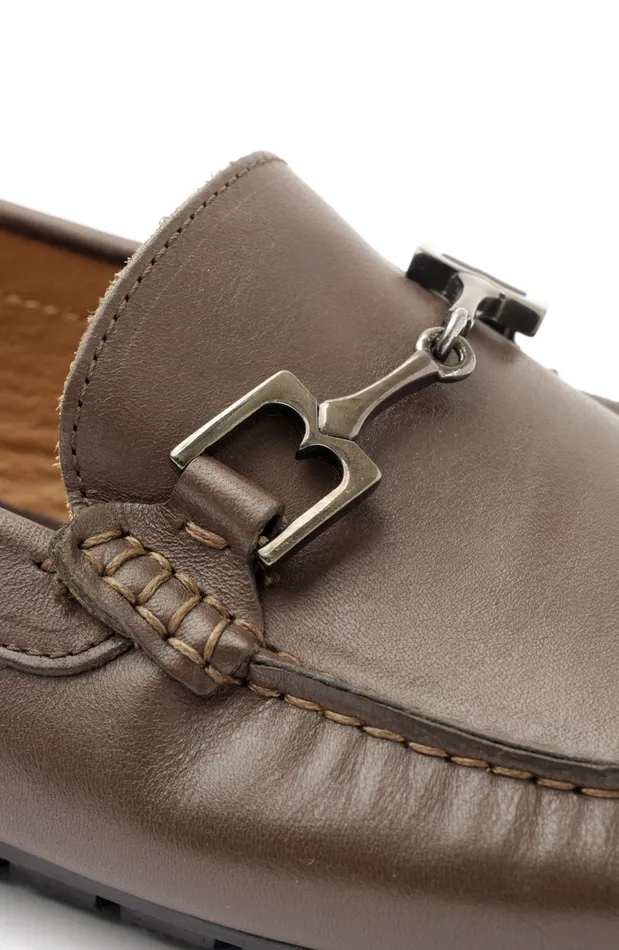 Bruno Magli Xander Leather Driving Moccasin 8211 Brown Men Dress Shoes