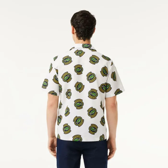Button Down Shirts Men Lacoste Men039s UltraDry AntiUV Short Sleeved Golf Shirt White Yellow Black Iqh
