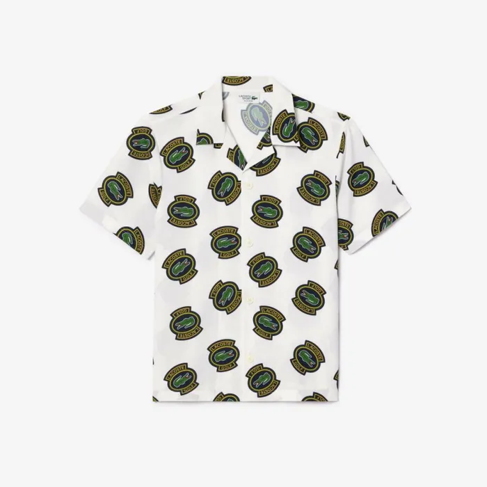 Button Down Shirts Men Lacoste Men039s UltraDry AntiUV Short Sleeved Golf Shirt White Yellow Black Iqh
