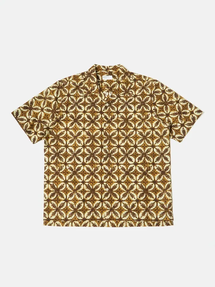 Camp Shirt In Brown Lobby Print Men Universal Works Shirts