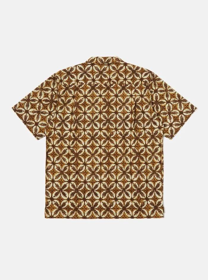 Camp Shirt In Brown Lobby Print Men Universal Works Shirts