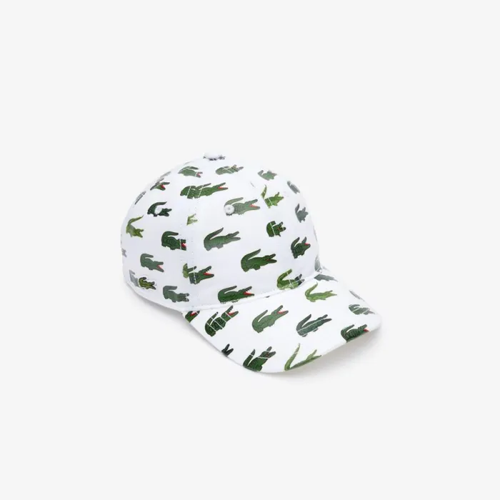 Caps and Hats MenKids Lacoste Kids039 Signature Print Cotton Cap White Green 737 Caps and Hats MenKids Lacoste Kids039 Signature Print Cotton Cap White Green 737