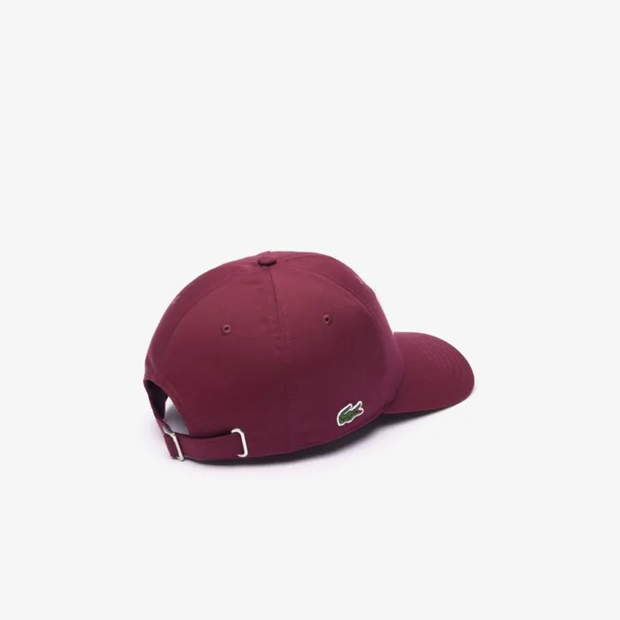 Caps and Hats MenWomen Lacoste Unisex 3D Embroidered Cotton Twill Baseball Cap Bordeaux Ixz