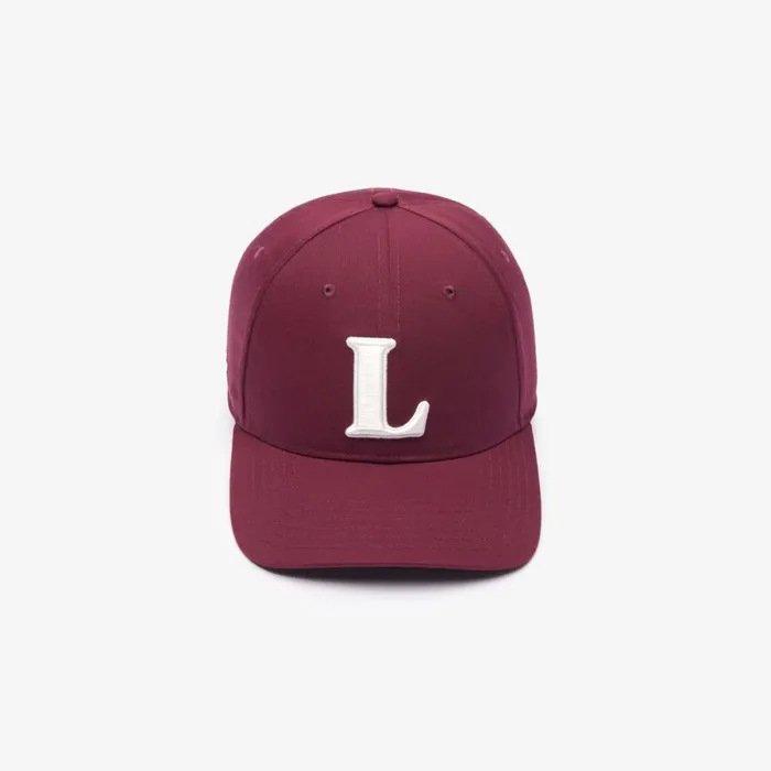 Caps and Hats MenWomen Lacoste Unisex 3D Embroidered Cotton Twill Baseball Cap Bordeaux Ixz