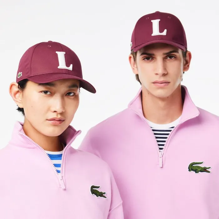 Caps and Hats MenWomen Lacoste Unisex 3D Embroidered Cotton Twill Baseball Cap Bordeaux Ixz