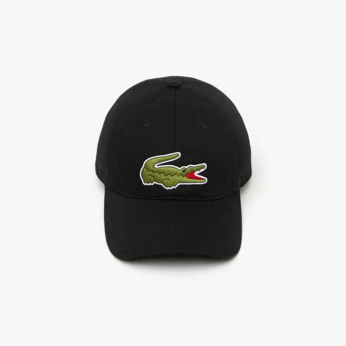 Caps and Hats MenWomen Lacoste Unisex Adjustable Organic Cotton Twill Cap Black 031