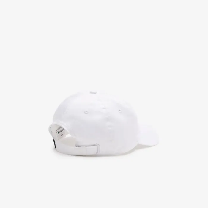 Caps and Hats MenWomen Lacoste Unisex Adjustable Organic Cotton Twill Cap White 001