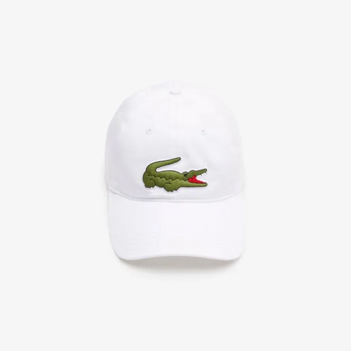 Caps and Hats MenWomen Lacoste Unisex Adjustable Organic Cotton Twill Cap White 001