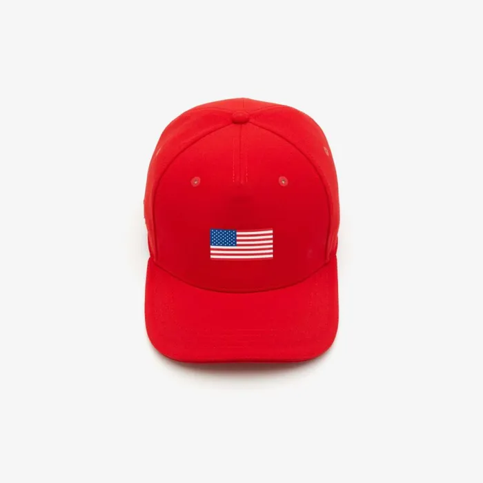 Caps and Hats MenWomen Lacoste Unisex Presidents Cup Lacoste SPORT American Flag Adjustable Cap Red 240