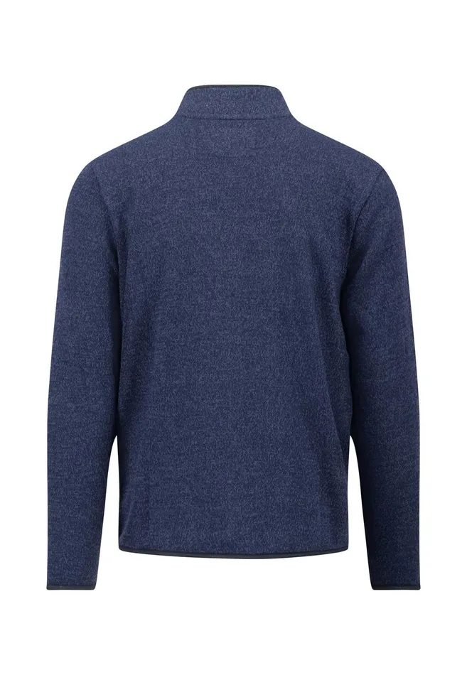 Cardigan Men FYNCHHATTON Part Jacket With Standup Collar And Contrast Details Light Graynavy