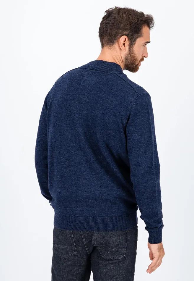 Cardigan Men FYNCHHATTON Parting Jacket Made Of Cotton With Push Buttons Navylight Gray
