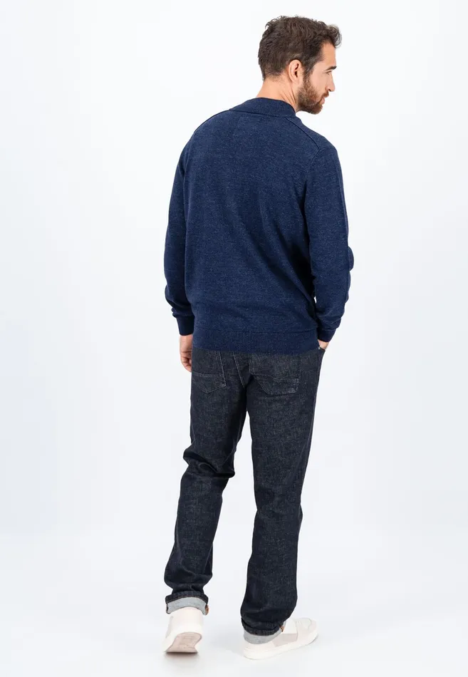 Cardigan Men FYNCHHATTON Parting Jacket Made Of Cotton With Push Buttons Navylight Gray