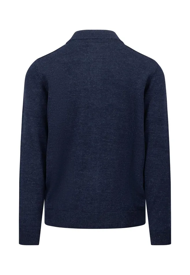Cardigan Men FYNCHHATTON Parting Jacket Made Of Cotton With Push Buttons Navylight Gray