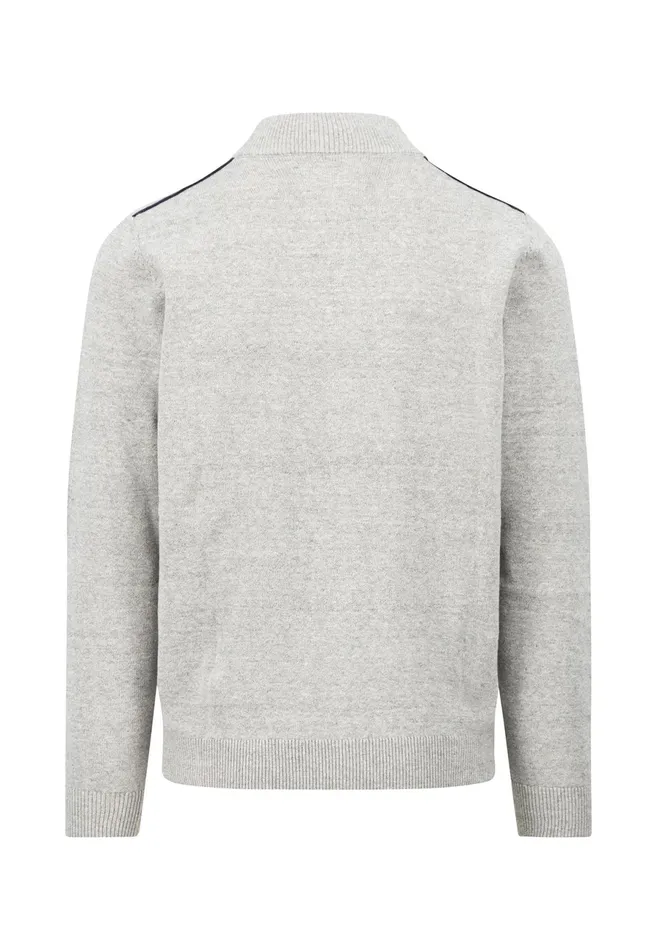 Cardigan Men FYNCHHATTON Parting Jacket Made Of Cotton With Push Buttons Navylight Gray