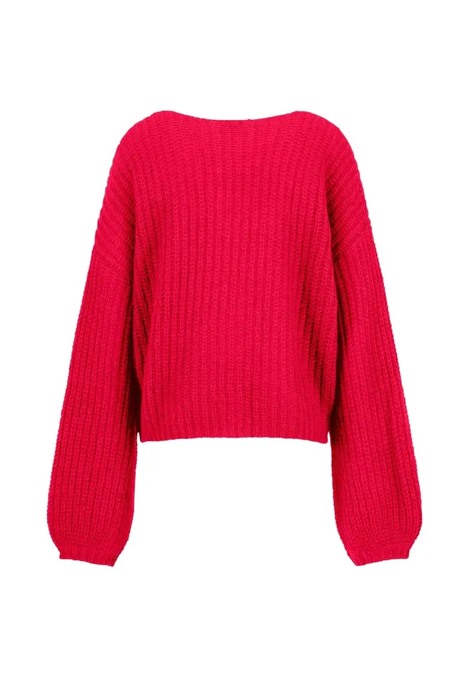 Cardigan Women FYNCHHATTON Counted Jacket Made Of Natural MohairWollmix Blue Purpleashcrimson Red