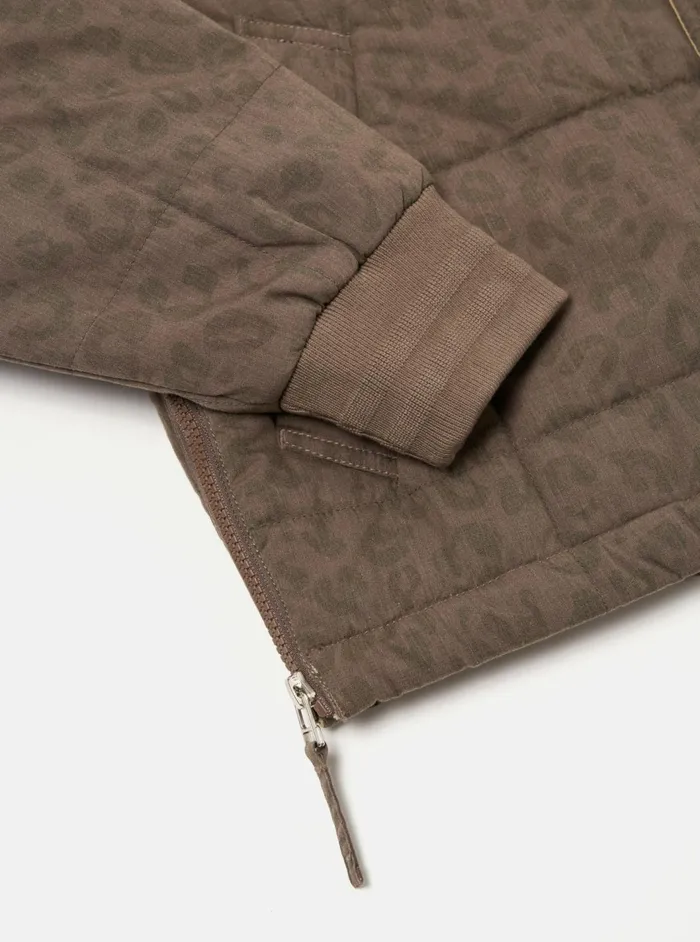 Carlton Jacket In Sand Leopard Recycled Polytech Men Universal Works Coats and Outerwear
