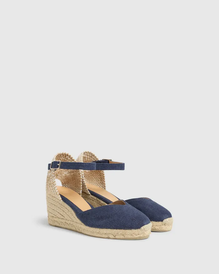 Castaer Chiarita6002 Azul Oxford Women Wedges