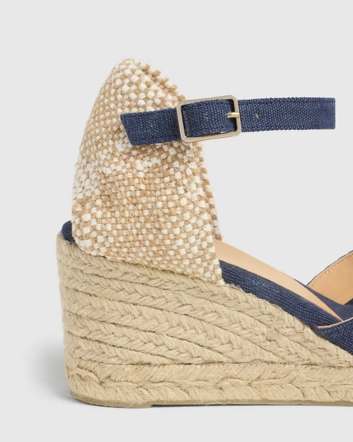 Castaer Chiarita6002 Azul Oxford Women Wedges