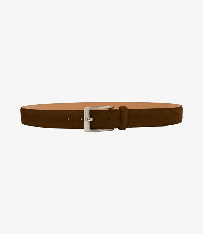 Casual Belts Loake Men William Belt Brown Suede Casual Belts Loake Men William Belt Brown Suede