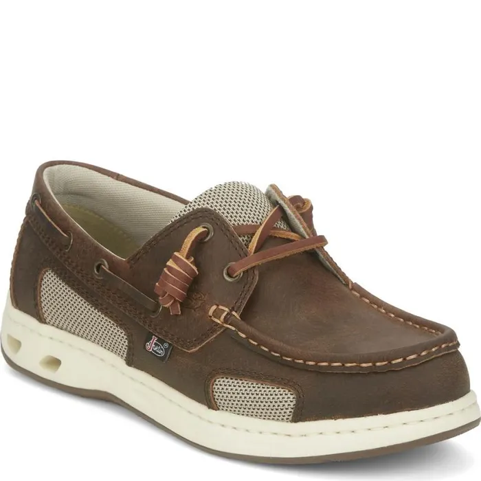 Casuals Men Justin Boots Angler SlipOn Casual Shoe Cigar Brown 040brown041