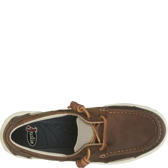 Casuals Men Justin Boots Angler SlipOn Casual Shoe Cigar Brown 040brown041