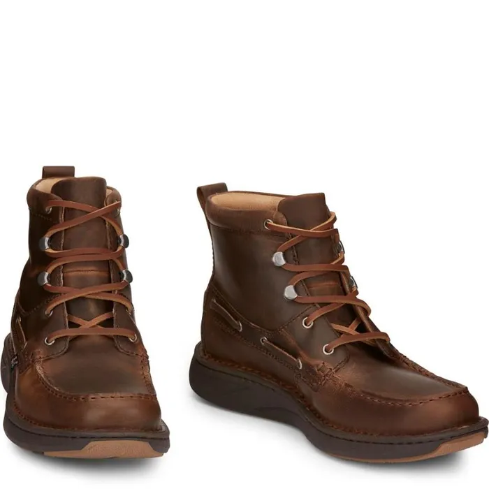 Casuals Men Justin Boots Mocc Toe Lacer Brown