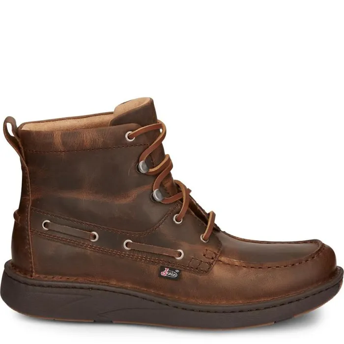Casuals Men Justin Boots Mocc Toe Lacer Brown