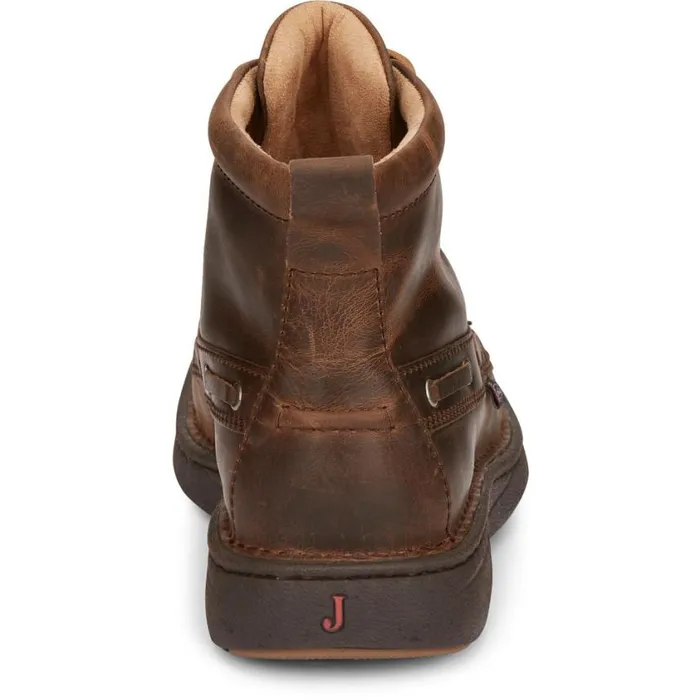 Casuals Men Justin Boots Mocc Toe Lacer Brown