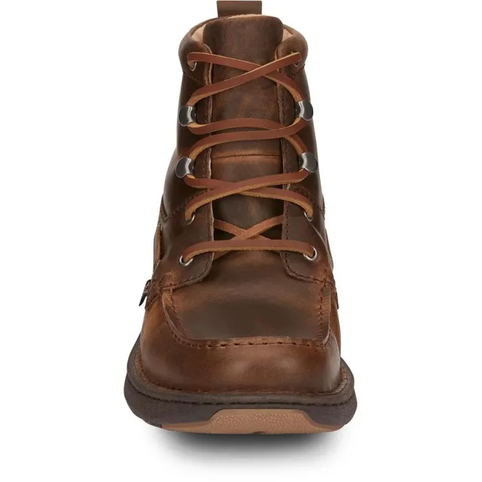 Casuals Men Justin Boots Mocc Toe Lacer Brown