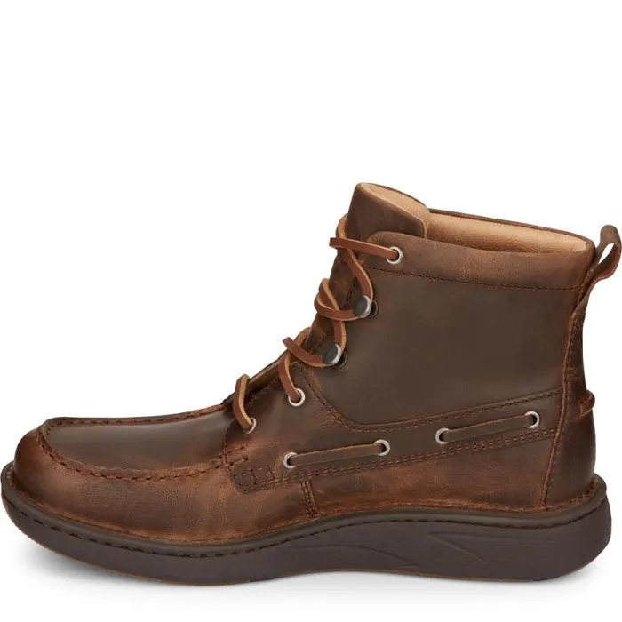 Casuals Men Justin Boots Mocc Toe Lacer Brown