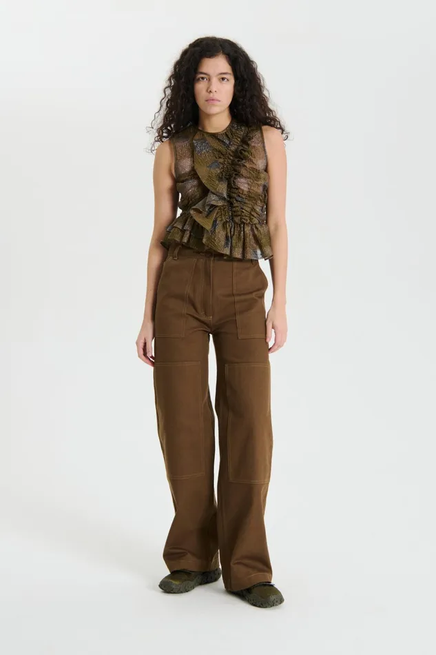 Cecilie Bahnsen Blouses Women GEO TOP Brown