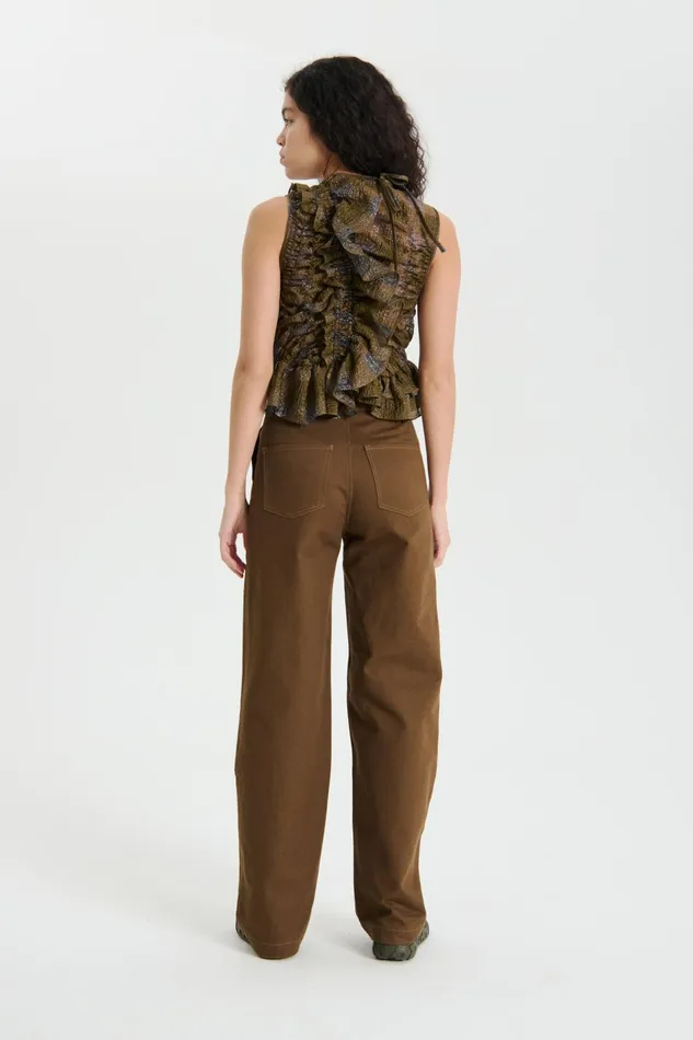 Cecilie Bahnsen Blouses Women GEO TOP Brown