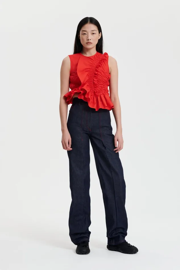 Cecilie Bahnsen Blouses Women GEO TOP Poppy Red