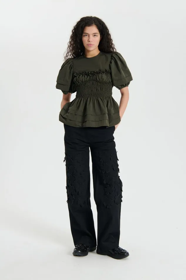 Cecilie Bahnsen Blouses Women ONESSA TOP Grey Olive