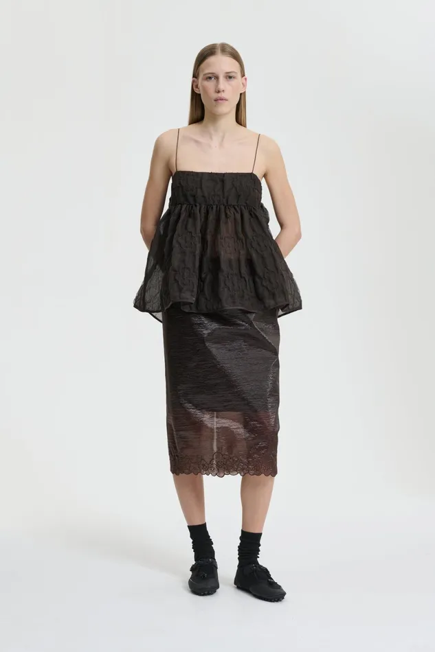 Cecilie Bahnsen Blouses Women VERONICA TOP Brown