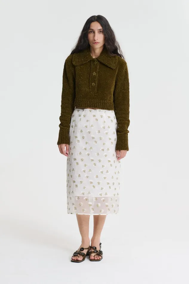 Cecilie Bahnsen Skirts Women ALLEGRA SKIRT Whiteolive