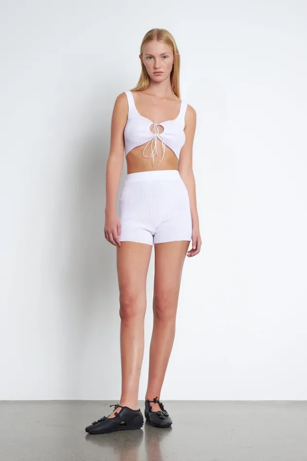 Cecilie Bahnsen Underpinning Women IMONA SHORTS White