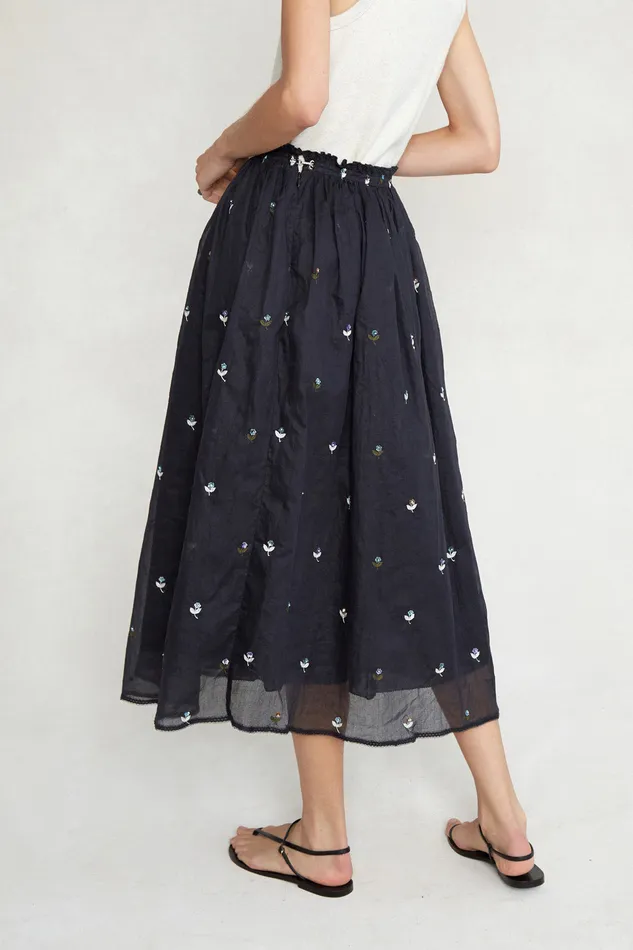 Chan Luu Bottoms Caroline Ballet Skirt Black Floral 8211 Women