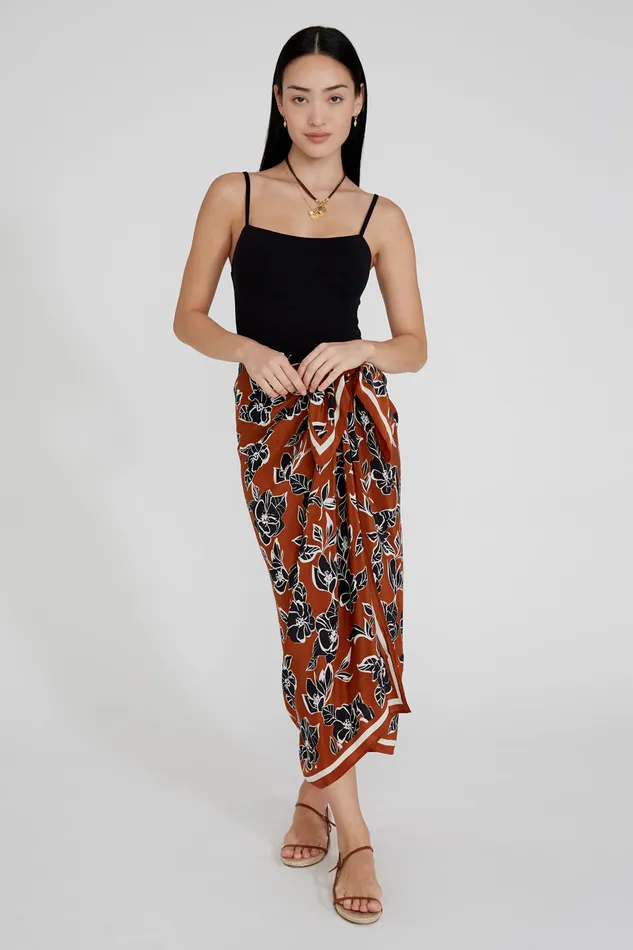 Chan Luu Bottoms Floral Sarong Umber 8211 Women
