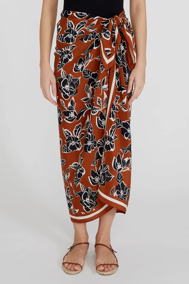 Chan Luu Bottoms Floral Sarong Umber 8211 Women