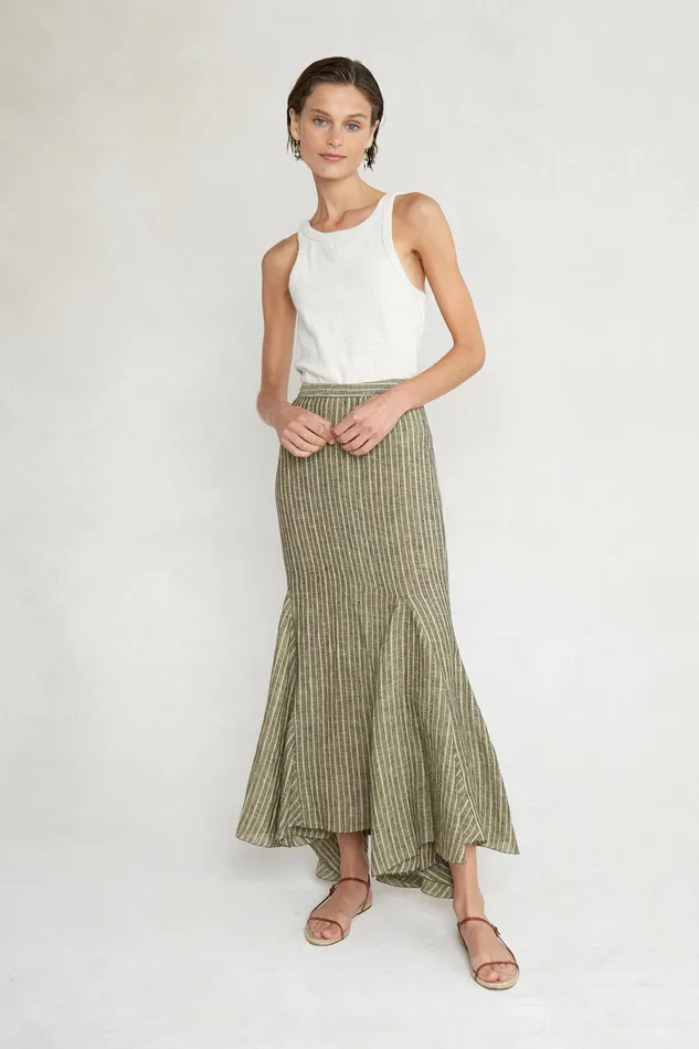 Chan Luu Bottoms Mermaid Skirt Mosstone 8211 Women