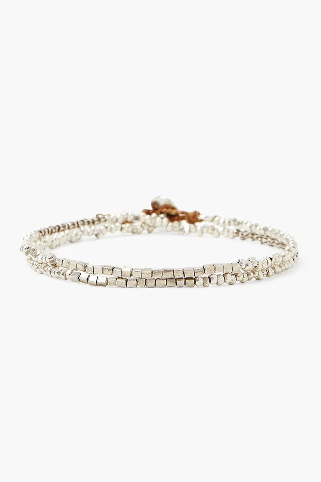Chan Luu Bracelets Cube Double Naked Wrap Bracelet Silver 8211 Women